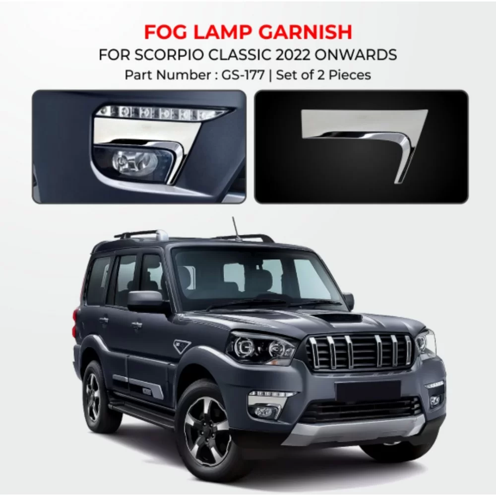 Buy Mahindra Scorpio Classic Fog Lamp Chrome Garnish Car